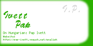 ivett pap business card